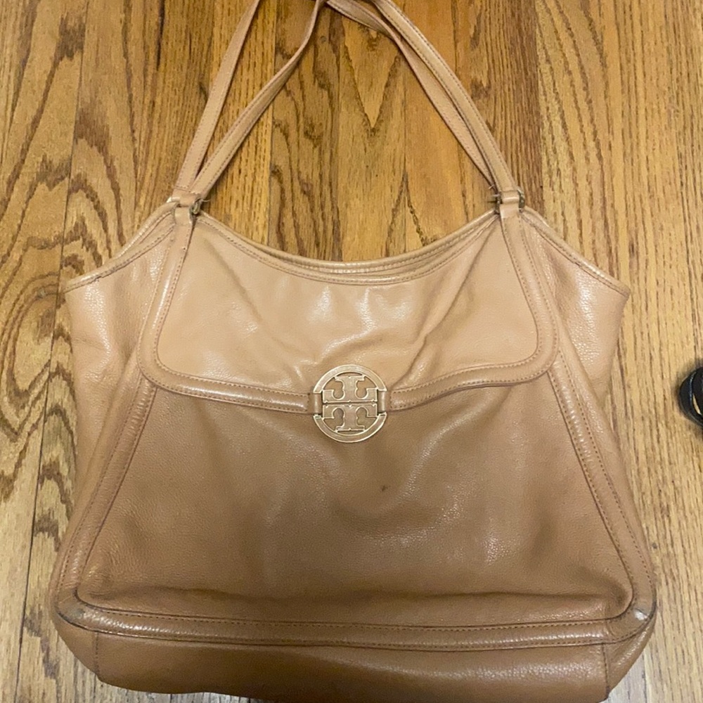 Tory Burch Large camel leather Tote